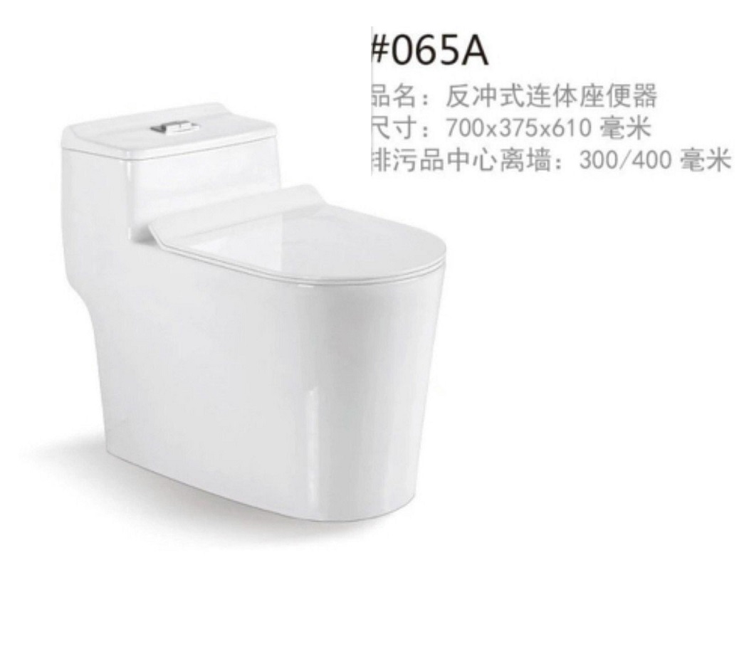 Bồn cầu liền khối R 065 A - Lùn, Thân bo tròn