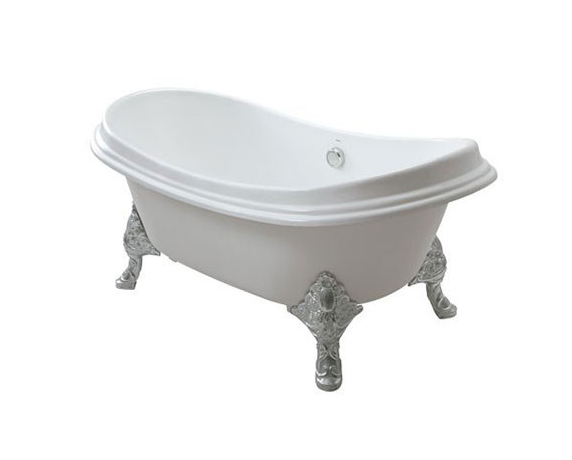 Bồn tắm gang tráng men đặt sàn, xả nhấn Toto FBY1756PTNE. Bộ chân mạ Crôm
