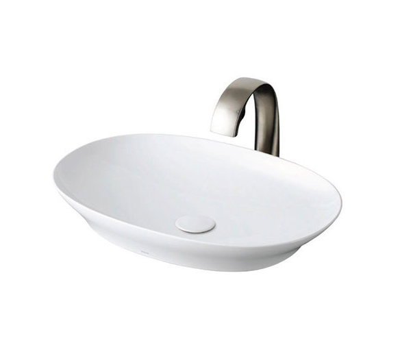 Chậu rửa đặt trên bàn Toto LT4706. Phụ kiện bao gồm bộ xả