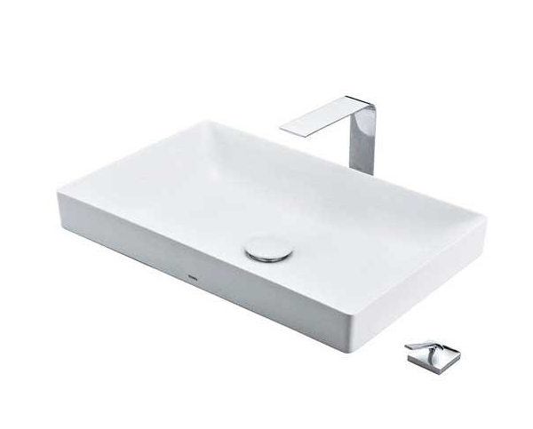 Chậu rửa đặt trên bàn Toto LT4716G19. Phụ kiện bao gồm bộ xả