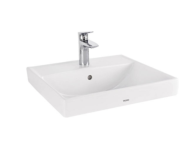 Chậu rửa lavabo đặt trên bàn toto LT710CSR, 500w x 450d x 70h mm