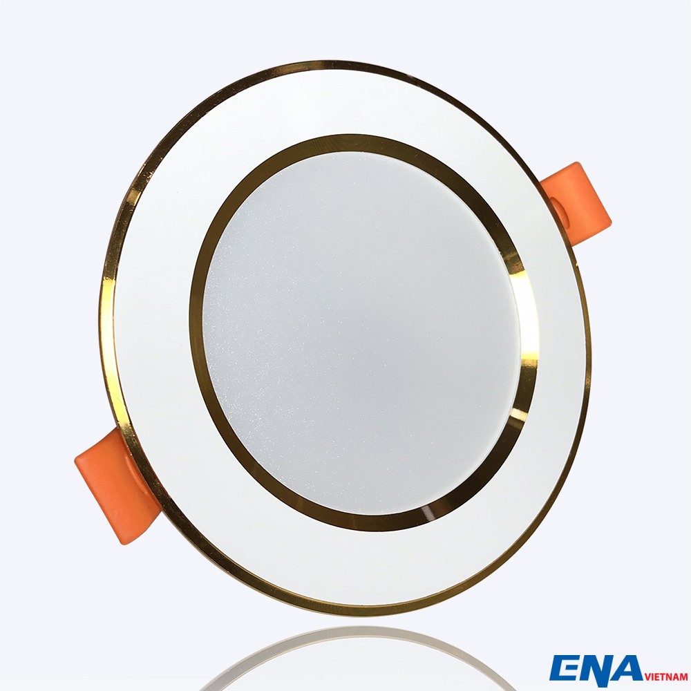 Đèn led downlight âm trần viền vàng 12W Ø105 DTF series ENA DTF12-140/SE3V, 3 màu ánh sáng