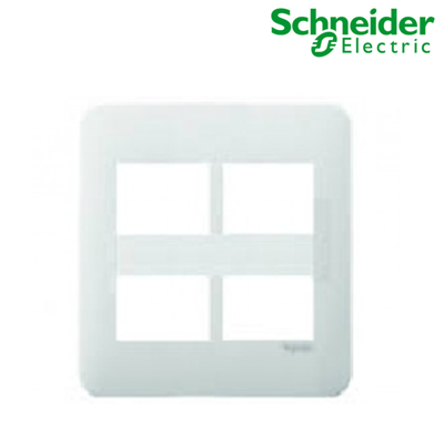 Mặt cho 4 thiết bị, size S-Flexi Schneider FST1054H_WE_G19, màu trắng