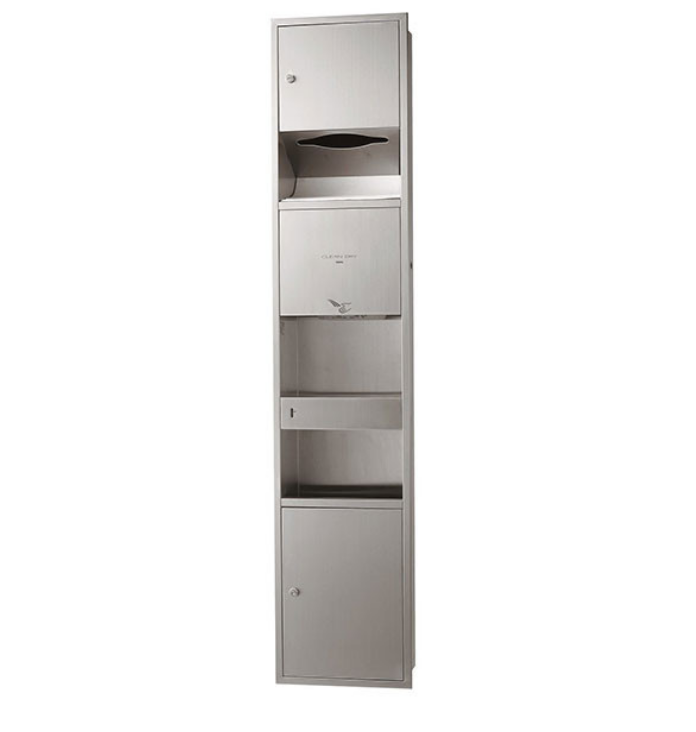 Máy sấy tay âm tường (Kết hợp tủ đựng giấy và thùng rác) Toto TYC602P