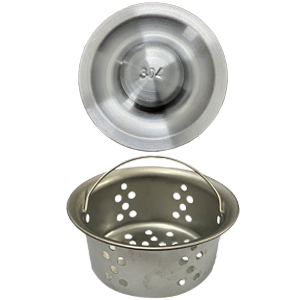 Nắp chắn nước, giỏ rổ rọ lọc rác cho chậu rửa bát inox 304 phi 110