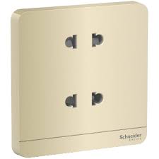 Ổ cắm đôi 2 chấu Schneider E83426U2_WG_G199 AvatarOn, màu vàng ánh kim