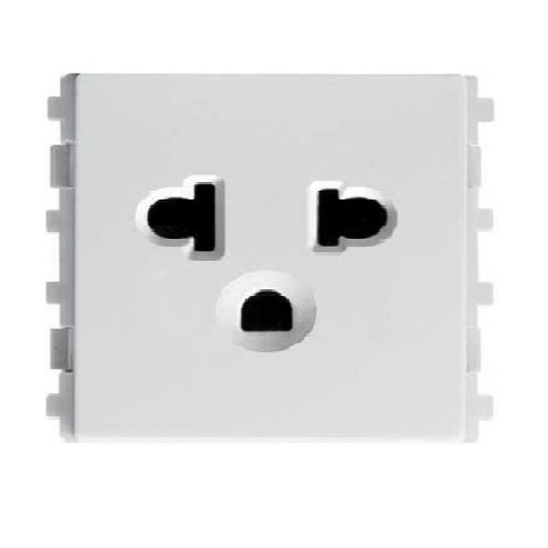 Ổ cắm đơn 3 chấu 16A Size M Schneider F1426UESM_WE_G19, màu trắng
