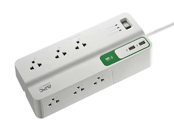 Ổ cắm kéo dài 6 ổ cắm, 3m, 2 cổng sạc USB, 2.4V Schneider PM63U_VN