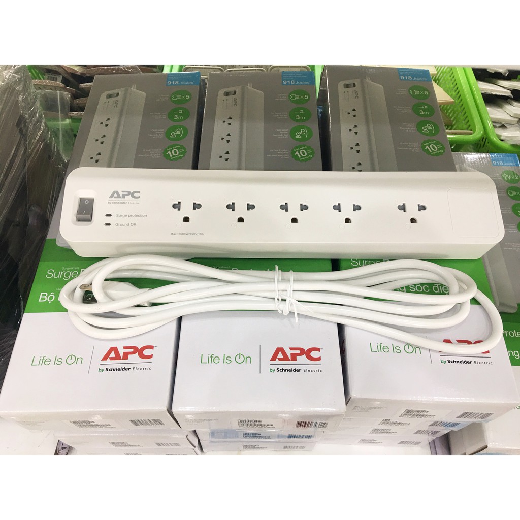 Ổ cắm kéo dài 5 ổ cắm, 3m Schneider PM53_VN