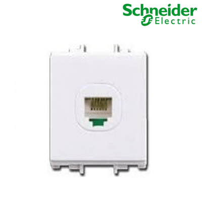 Ổ cắm mạng cat5e S-Flexi Size M Schneider F50RJ5EM_WE_G19, màu trắng