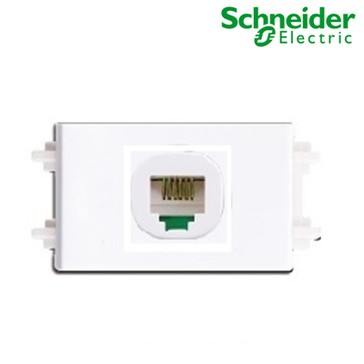 Ổ cắm mạng cat5e Size S Schneider S-Flexi F30RJ5EM_WE_G19, màu trắng