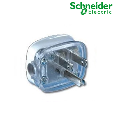 Phích cắm 3 chấu 16A S-Flexi Schneider U418T_WE, màu trắng