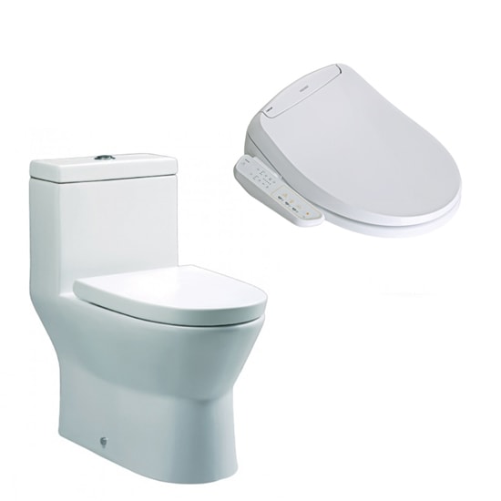 Bồn cầu kết hợp nắp điện tử Caesar CD1374+TAF400H