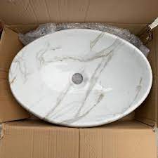 Chậu sứ elip vân mây 8888, kt: 48*34*14