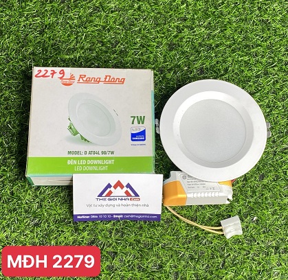 Đèn led downlight âm trần 7w Rạng Đông D AT04L 90/7W, ánh sáng trắng