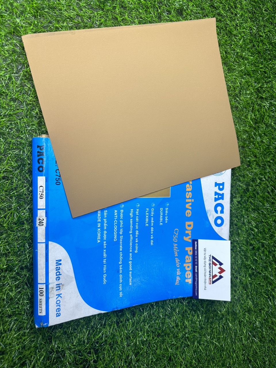 Giấy nhám khô PACO C750 9"x11" độ nhám 240