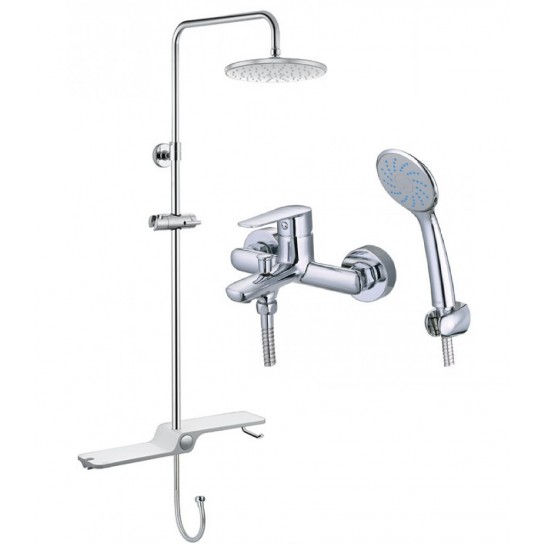 Sen nóng lạnh kết hợp bộ phụ kiện sen tắm đứng Caesar S383C+BS126