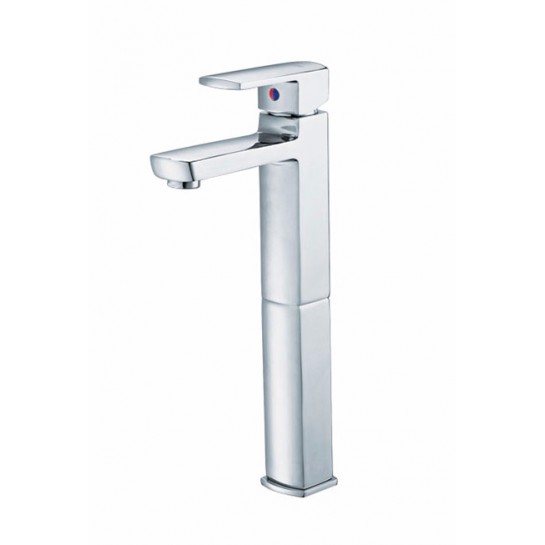 Vòi lavabo nóng lạnh cổ cao Caesar B551CU, bộ xả nhấn
