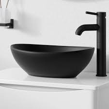 Vòi rửa mặt tròn dài 30cm, 360 độ, tay đũa, màu đen MC-4115