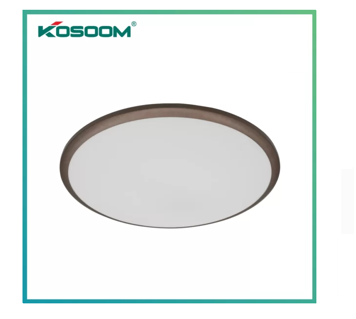 Đèn led ốp trần Artemis viền nâu 36-36-72W, kích thước D485*H74, Kosoom OP-KS-ATM-36/72-VN, ánh sáng đổi màu