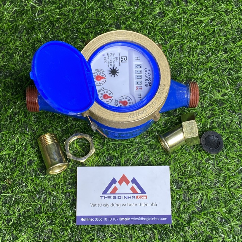 Đồng hồ nước sắt, có tem kiểm định 11609 Luco