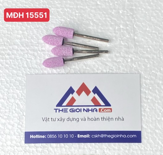 Mũi đá mài mini cán 3mm đầu đá 8mm đầu tròn