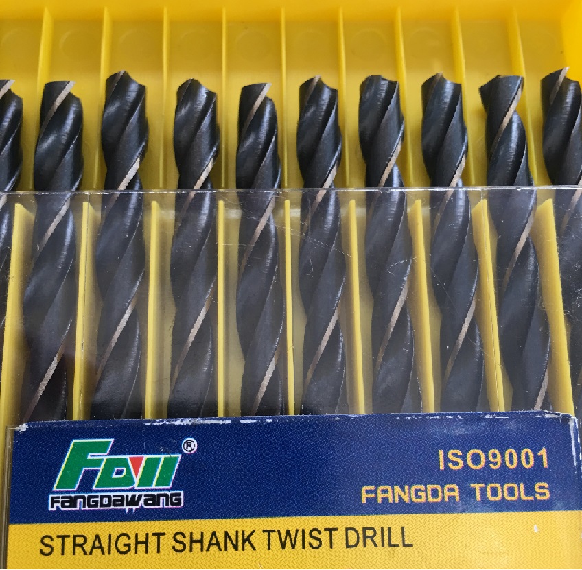 Mũi khoan sắt HSS 8mm, chuôi tròn Fangda