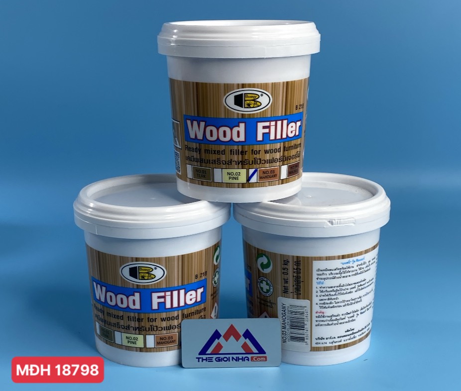 Bột Trét Gỗ Wood Filler Bosny Mahogany 0,5kg 12 hộp/ thùng