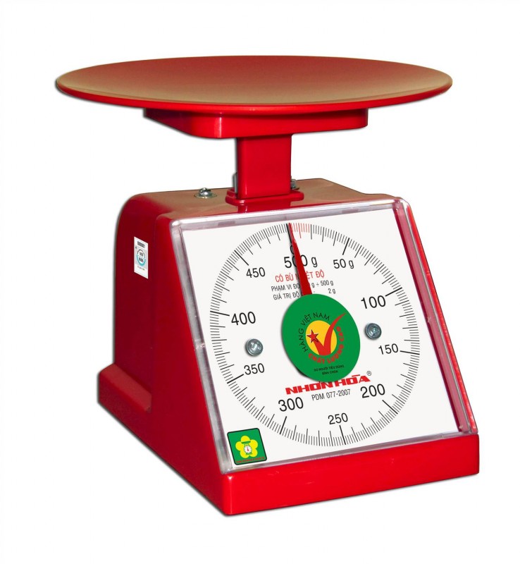 Cân nhựa mặt số 1kg Nhơn Hoà tròn CĐHN-1