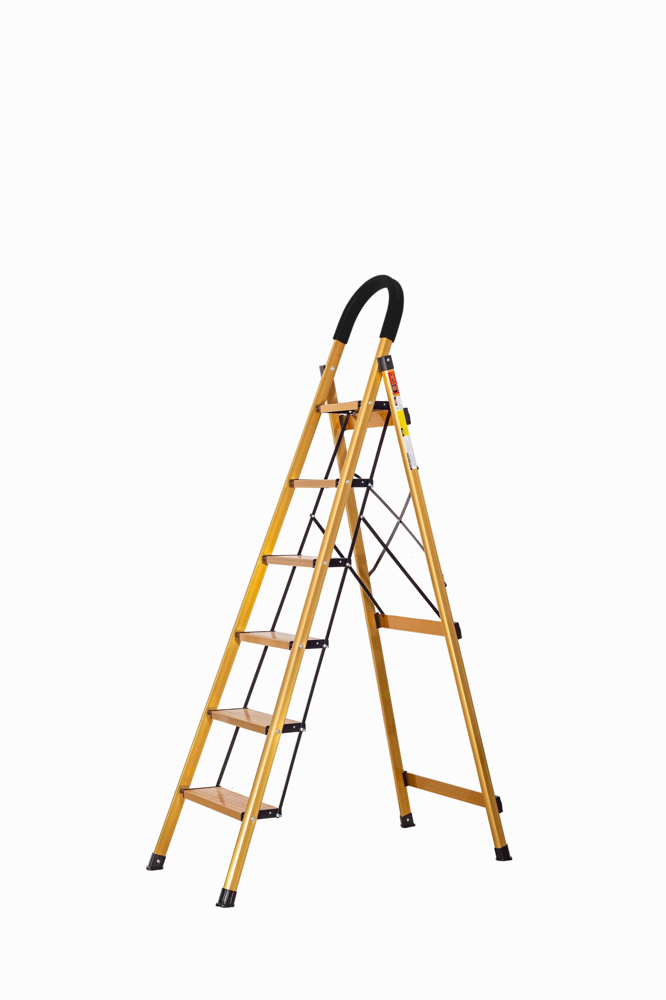 Thang nhôm căn hộ 5 bậc - màu vàng Camel CAM-CH05V, chiều cao mở 1670 mm, chiều cao thu gọn 1760 mm