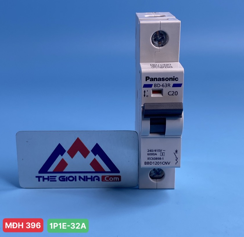 Cầu dao tự động MCB 1P 32A 6kA Panasonic BBD1321CNV, 240VAC