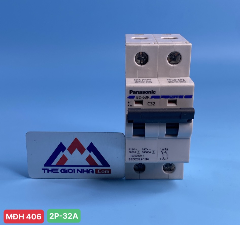 Cầu dao tự động MCB 2P 32A 6kA Panasonic BBD2322CNV, 240VAC