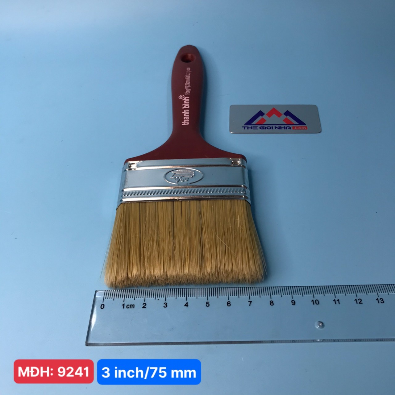 Cọ cán nhựa màu nâu 3inch/7.5cm 1NNS30 Thanh Bình