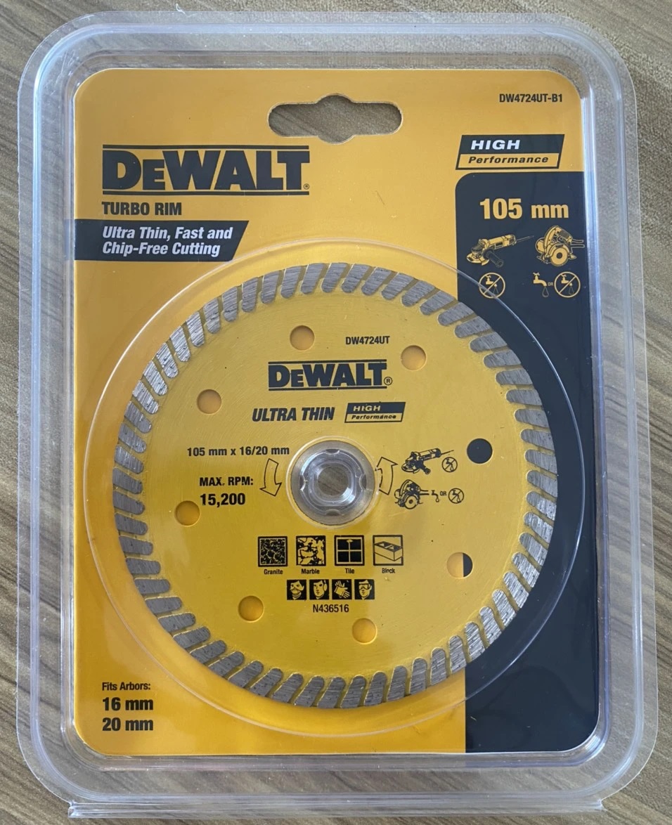 Đĩa cắt gạch Ultra Thin 105X16/20X7mm DEWALT DW4724UT-B1