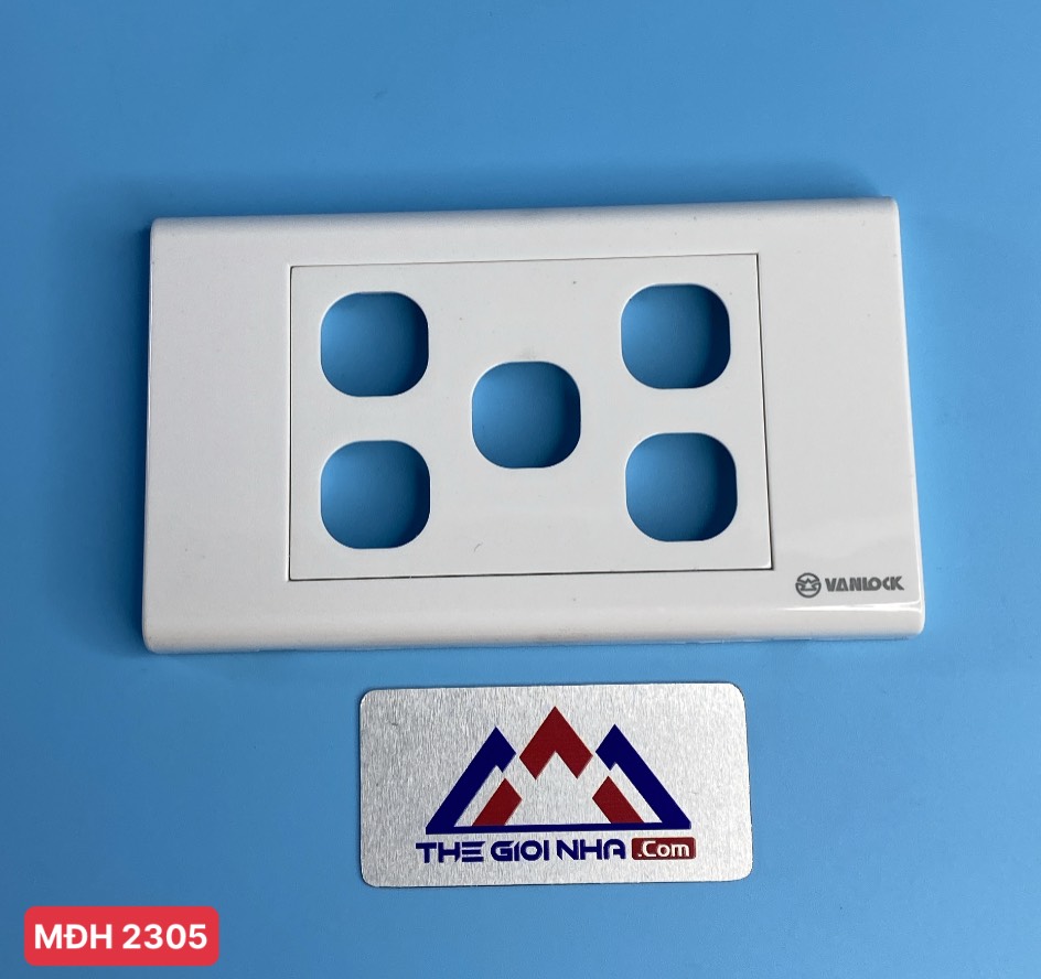 Mặt công tắc 5 lỗ Sino S185/X