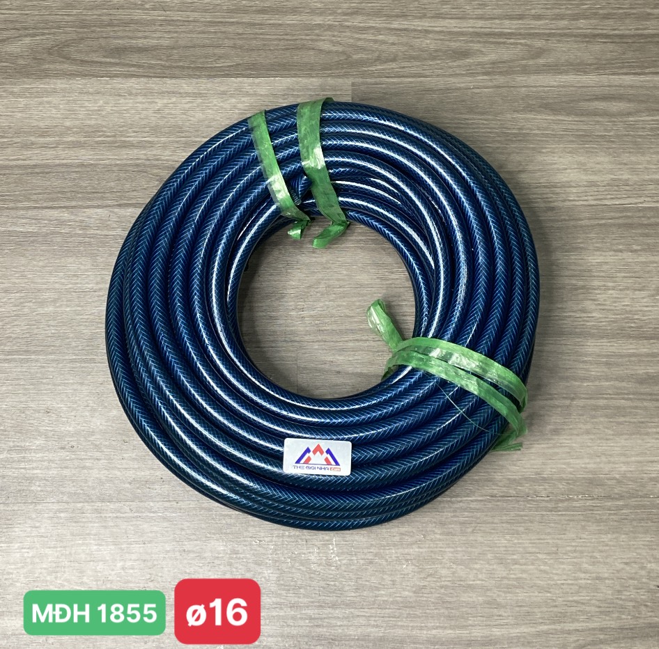 Ống nhựa pvc lưới mềm ø16mm màu xanh dương, cuộn 40m, 5kg/ cuộn, 1kg ~ 8m