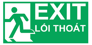 Bảng chỉ dẫn Exit lối thoát hiểm bằng mica