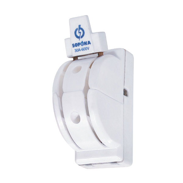 Cầu dao đảo chiều đế sứ cực kẹp 30A 2P 2N Sopoka D21