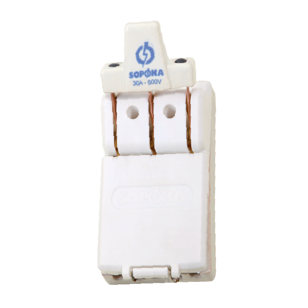 Cầu dao đế sứ cực kẹp 3P 30A Sopoka D10