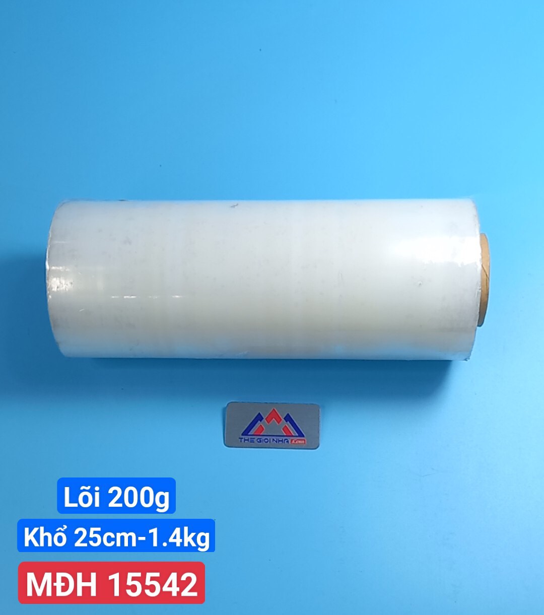 Màng PE quấn tay khổ 25cm, trọng lượng 1.4kg, lõi 200g