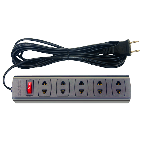 Ổ cắm lõi sứ chống cháy Sopoka 5S3, dây 2.5m