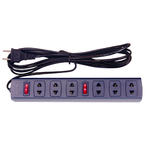 Ổ cắm lõi sứ chống cháy Sopoka 6S3, dây 2.5m