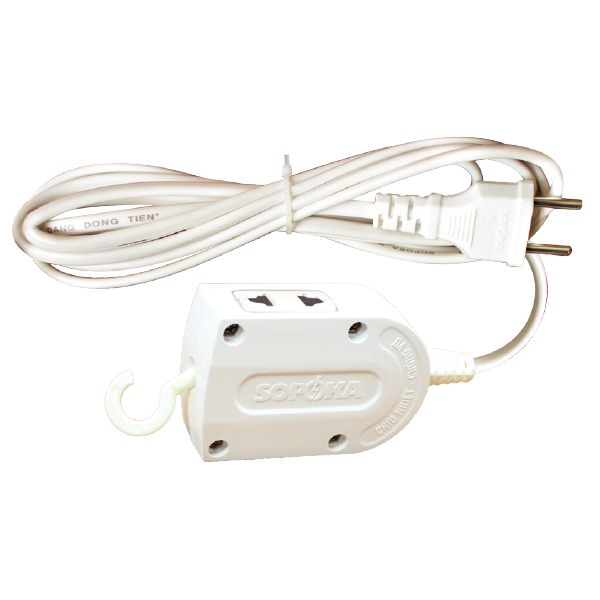 Ổ cắm lõi sứ chống cháy Sopoka H25, dây 2.5m