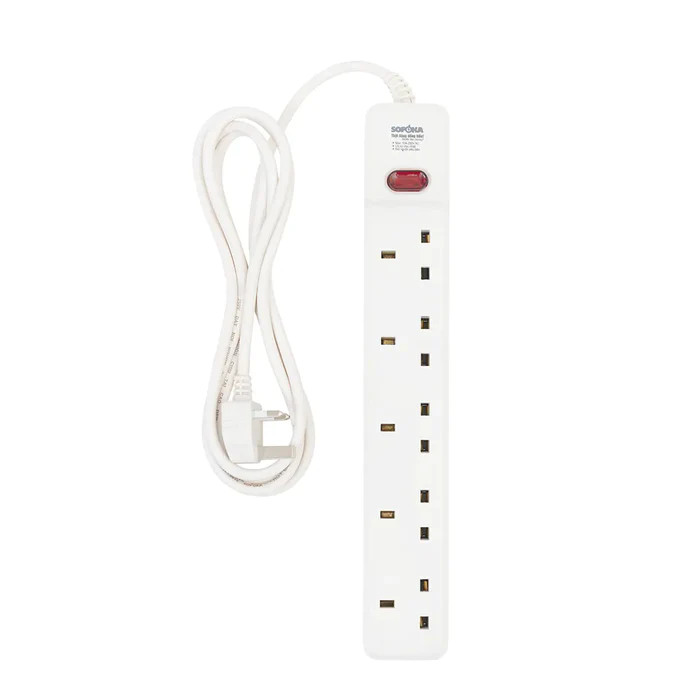 Ổ cắm tiêu chuẩn Anh Quốc Sopoka 5E1-3, dây dài 3m