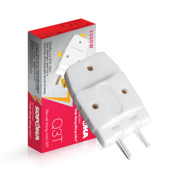 Phích cắm 1 chia 3 2200W Sopoka Q3T