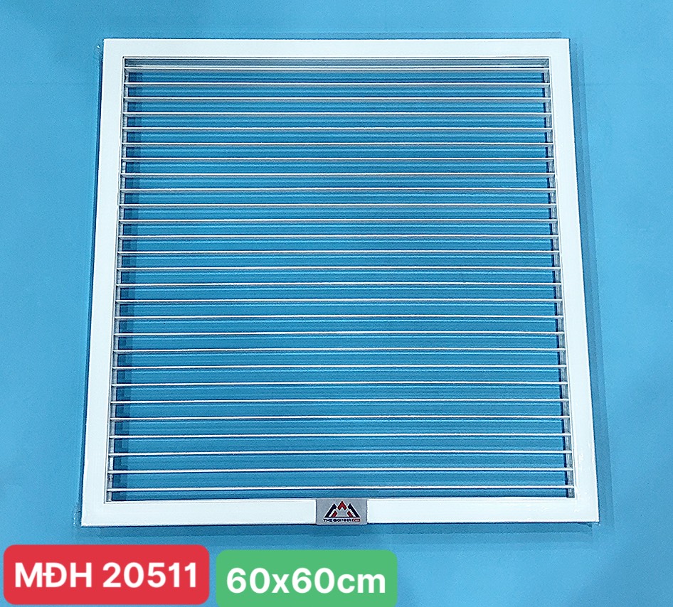 Cửa gió nan bầu dục 600x600mm, cửa gió hồi điều hòa, miệng gió điều hòa âm trần