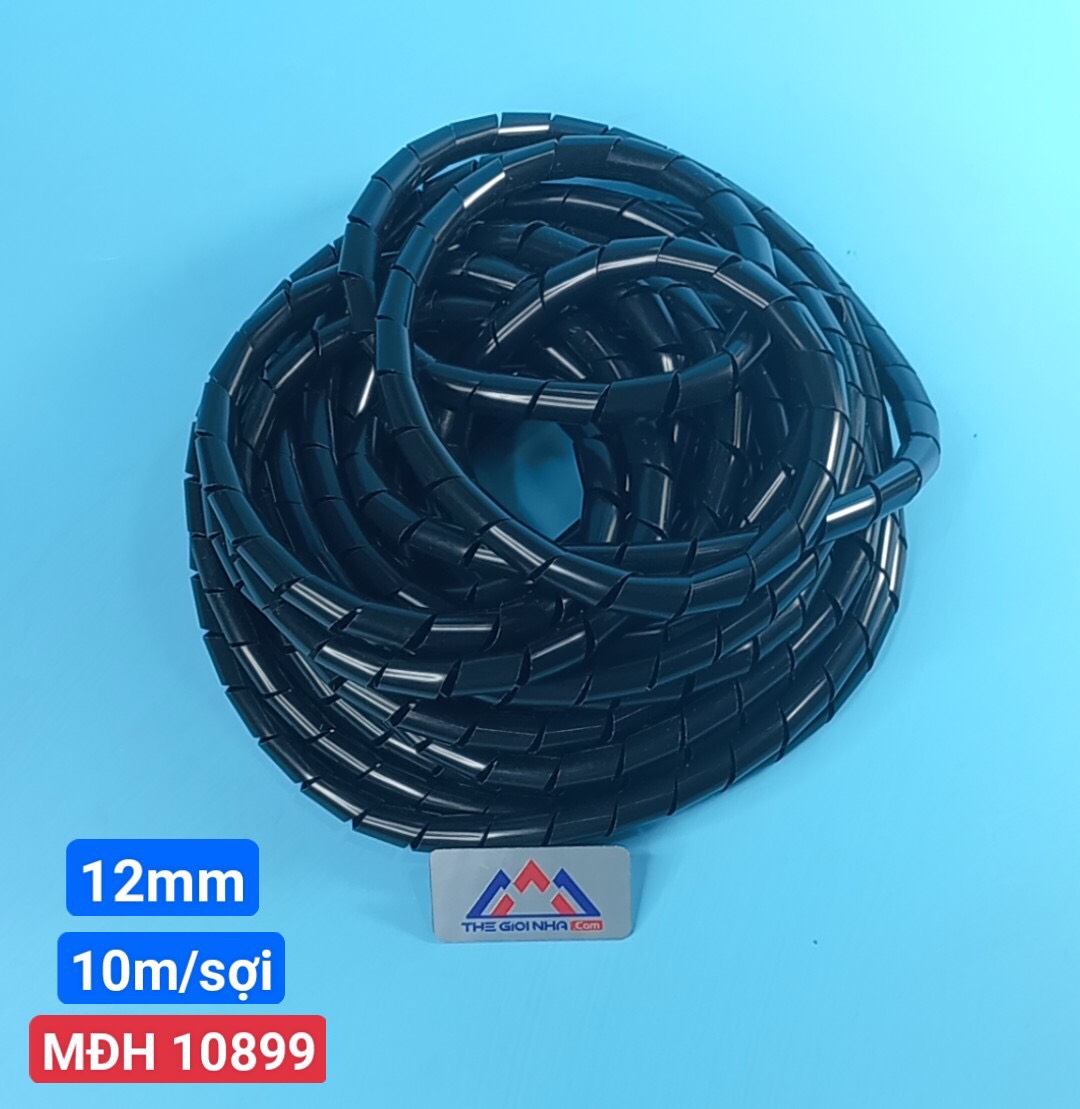 Dây xoắn 12mm Đen DX12B Tiến Phát, 10m/ sợi