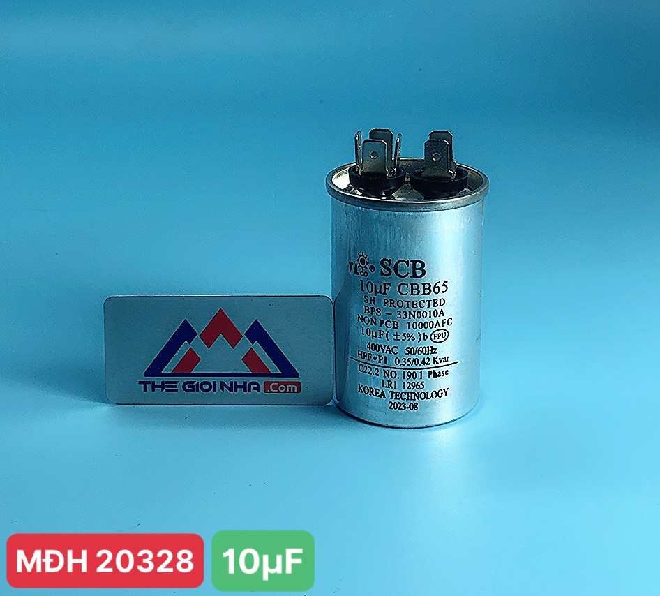 Tụ nhôm CBB 10µF (400VAC) dành Cho Máy Lạnh
