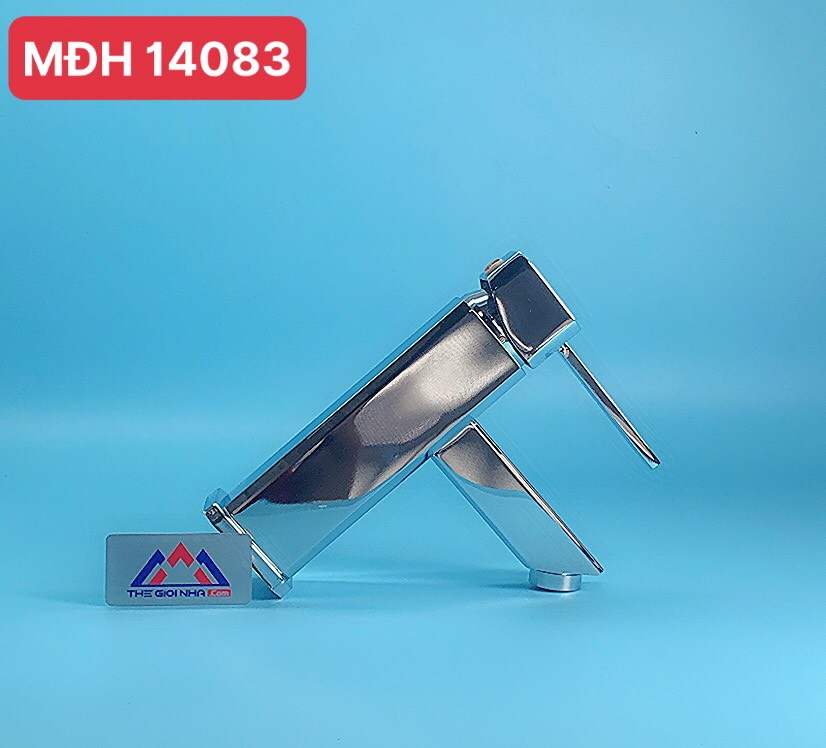 Vòi Lavabo đồng vuông ngắn 20 cm, 741 g, tay vuông nhỏ LD32