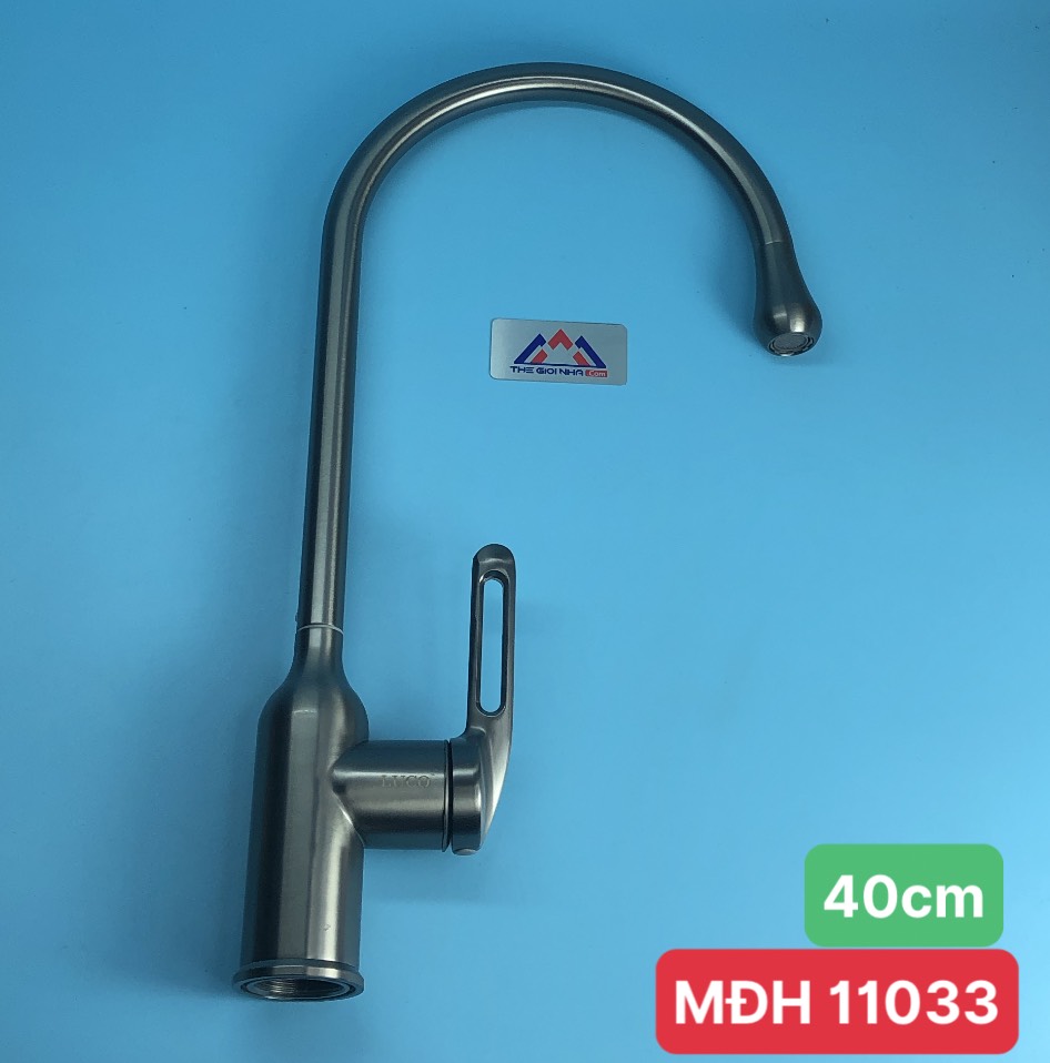 Vòi rửa bát đồng, tay khoét, màu ghi BOE58 Luco